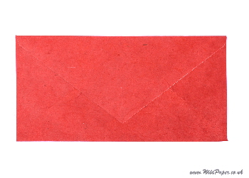 Red DL Handmade envelope | Wild Paper handmade paper