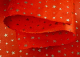 Silver Stars on Red gift wrap paper | Wild Paper handmade paper